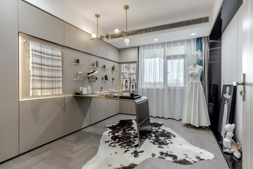 现代轻奢风格室内设计家装案例-书房 现代轻奢风格室内设计家装案例-书房